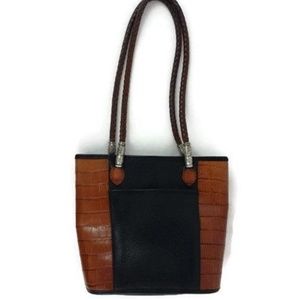 Brighton Brown &  Black Faux Alligator Handbag